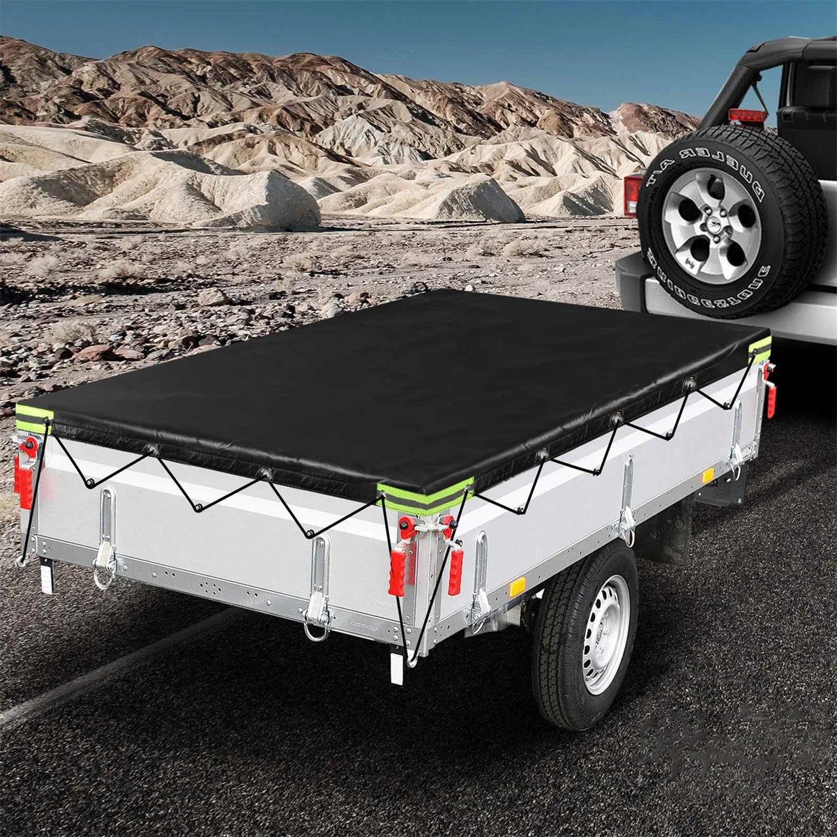 Trailer Cover Waterproof Trailer Carrier Roof Canopy Outdoor Protection Sunshade Dust-proof Windproof