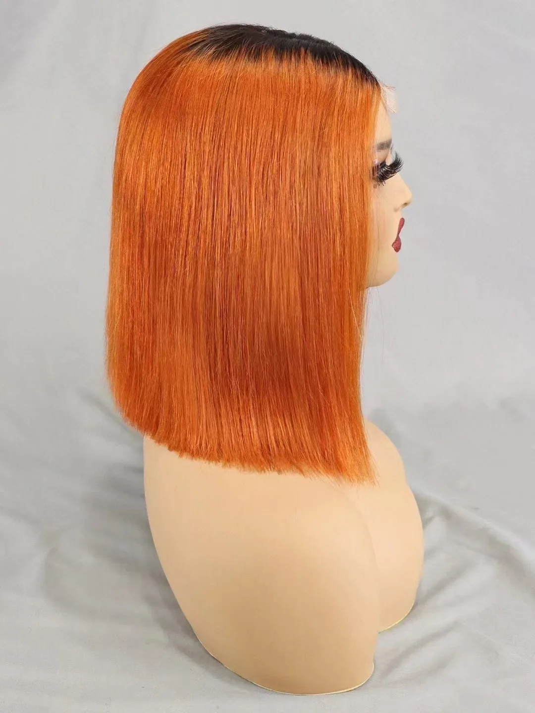 Sophia-Perruque Bob Lace Closure Wig 100% Naturelle, Cheveux Courts, Super Double Proximité Wn, Densité 350%, 2x6