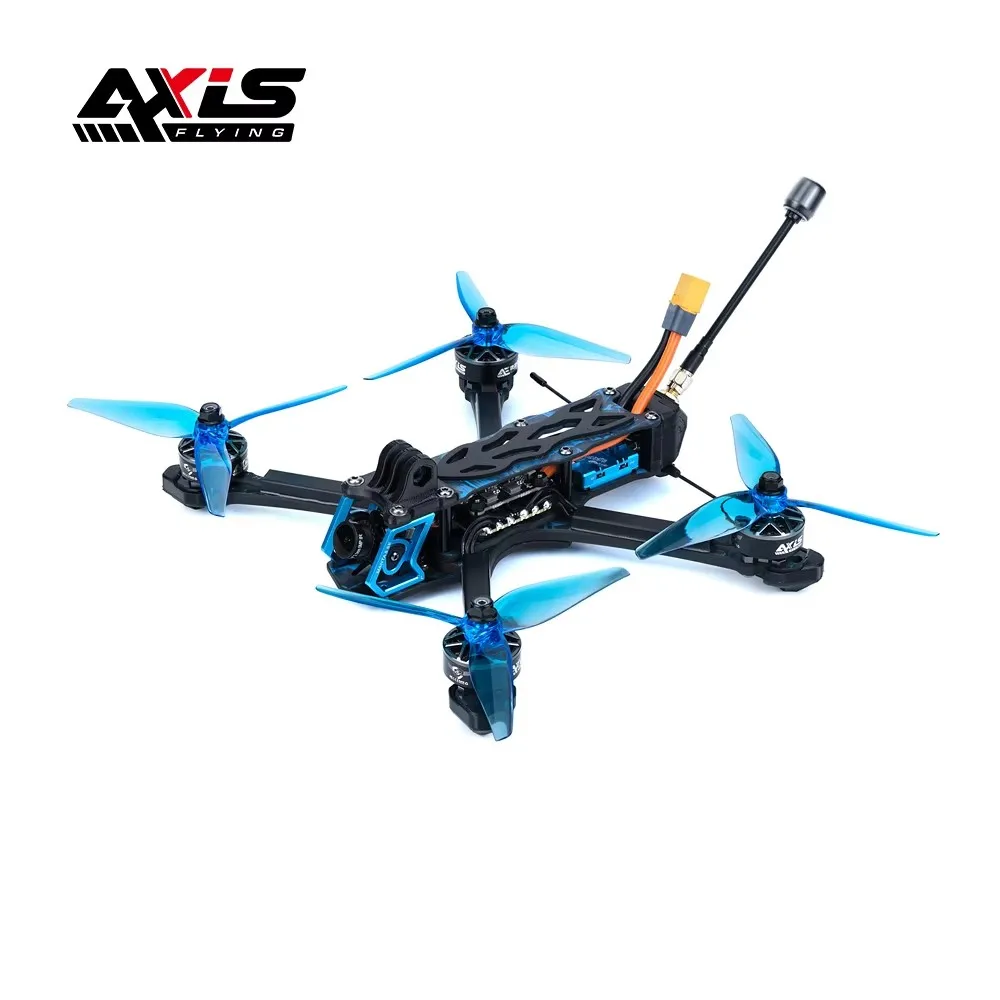 Axisflying Manta 5 SE Analog FPV Drone Kit 6S Squashed-X AE227-1960KV Motor Cinematic Freestyle with GPS