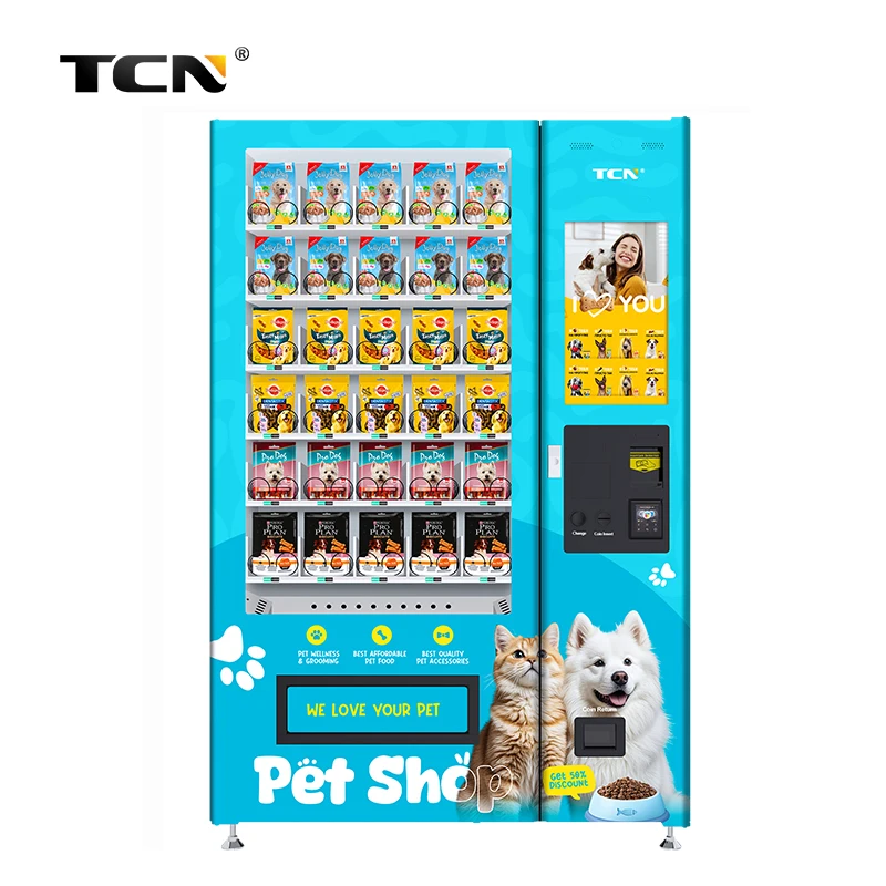 

Pet Supplies Food Wash Vending Machine Pet Snacks & Treats Vending Machine with 22inch Touch Screen