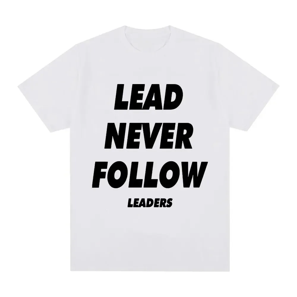 Chief Keef Lead Never Follow Leaders T Shirt Men Fashion Vintage T-shirts  Cotton Oversized Short Sleeve T Shirts Streetwear