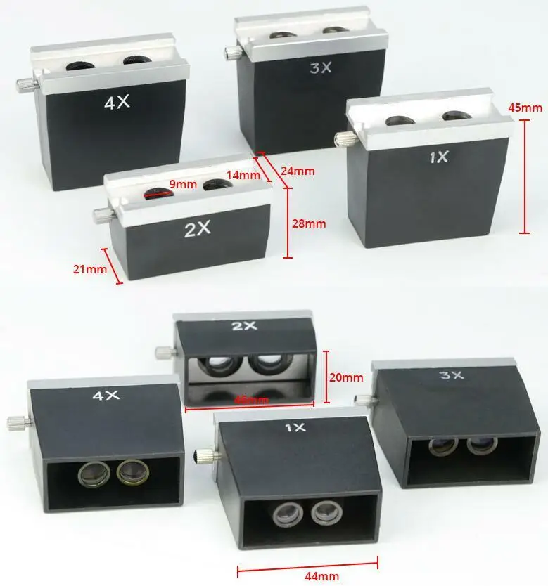 

Stereo Microscope Objective Lens Binocular Microscope Part Accessory 1X 2X 3X 4X