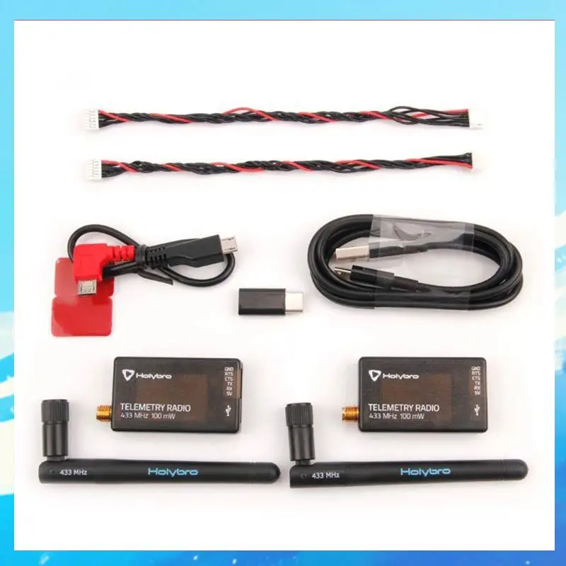 Holybro Sik Telemetry Radio V3 Open-Source Sik Firmware Plug-N-Play For Pixhawk Standard Flight Controllers 100Mw 433Mhz-[A49T]