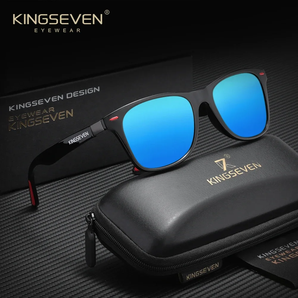 KINGSEVEN Vintage Luxus Unisex Polarisierte Sonnenbrille Sport Schutzbrille Casual Klassisch Retro Outdoor Fahrbrille