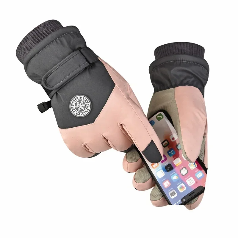 Cold Proof Winter Ski Gloves Outdoor Padded Warm Electric Car Riding Gloves Non-slip Waterproof Touch Screen Gloves for MenWomen
