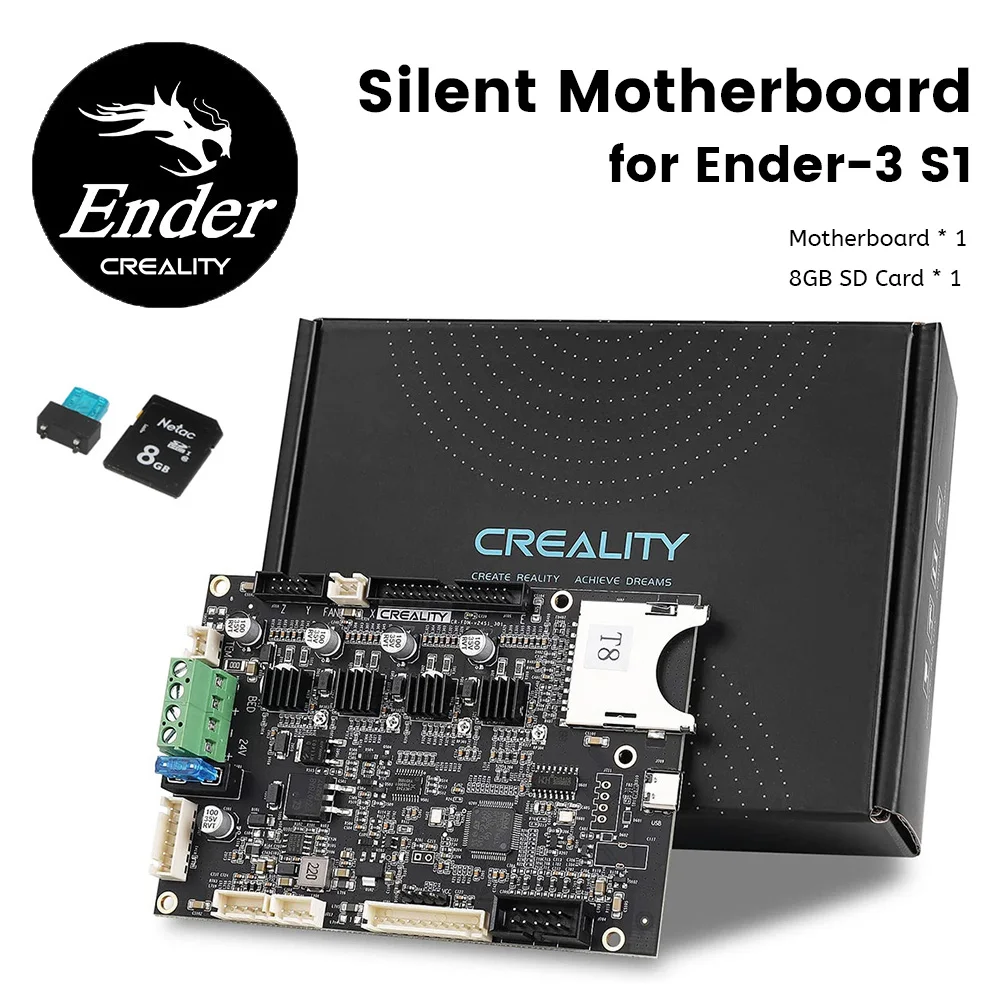 

Creality Ender-3 S1 Silent Motherboard 32 Bit Mainboard SD Card fuse Package with TMC2208 Drivers for Ender 3 S1 3D Printer Part