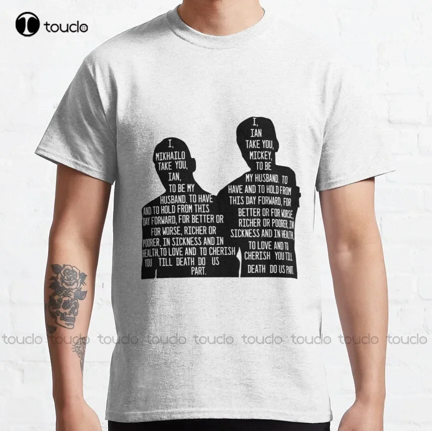 Vows Gallavich Shameless إيان غالاغر ميكي ميلكوفيتش تي شيرت كلاسيكي تي شيرت للنساء مخصص الكبار في سن المراهقة للجنسين Xs-5Xl #1