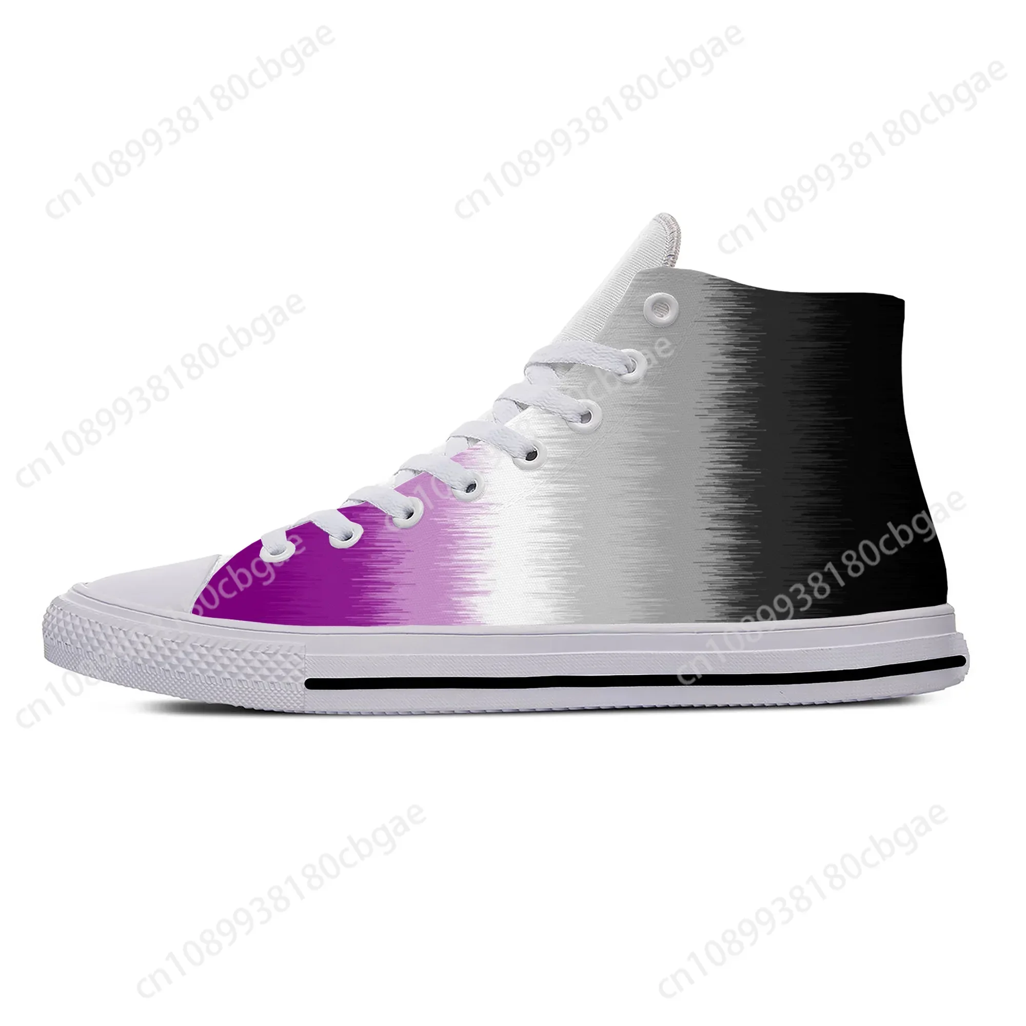 

Ace Aro Aromantic Asexual Asexuality Pride Flag Casual Cloth Shoes High Top Lightweight Breathable 3D Print Men Women Sneakers