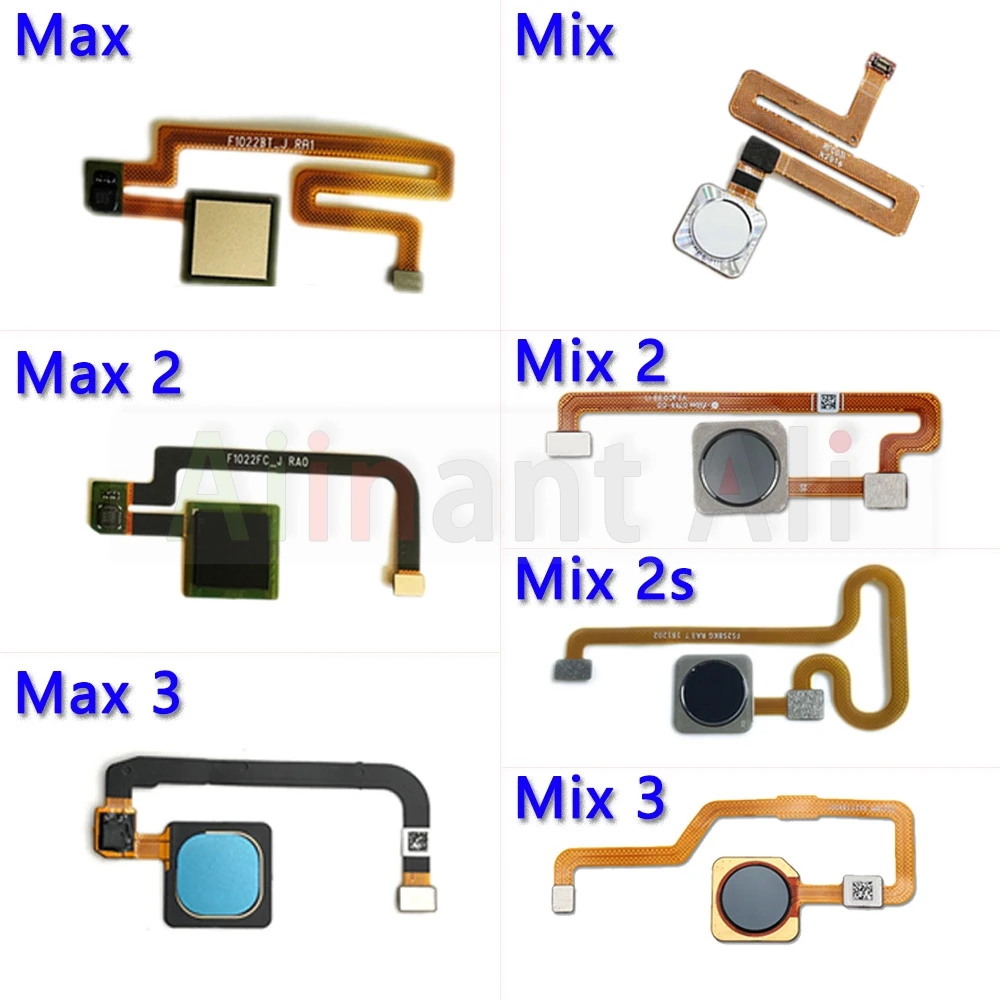 AiinAnt Home Button Back Touch ID Scanner Fingerprint Sensor Flex Cable Ribbon For Xiaomi Mi Max Mix 2 2s 3