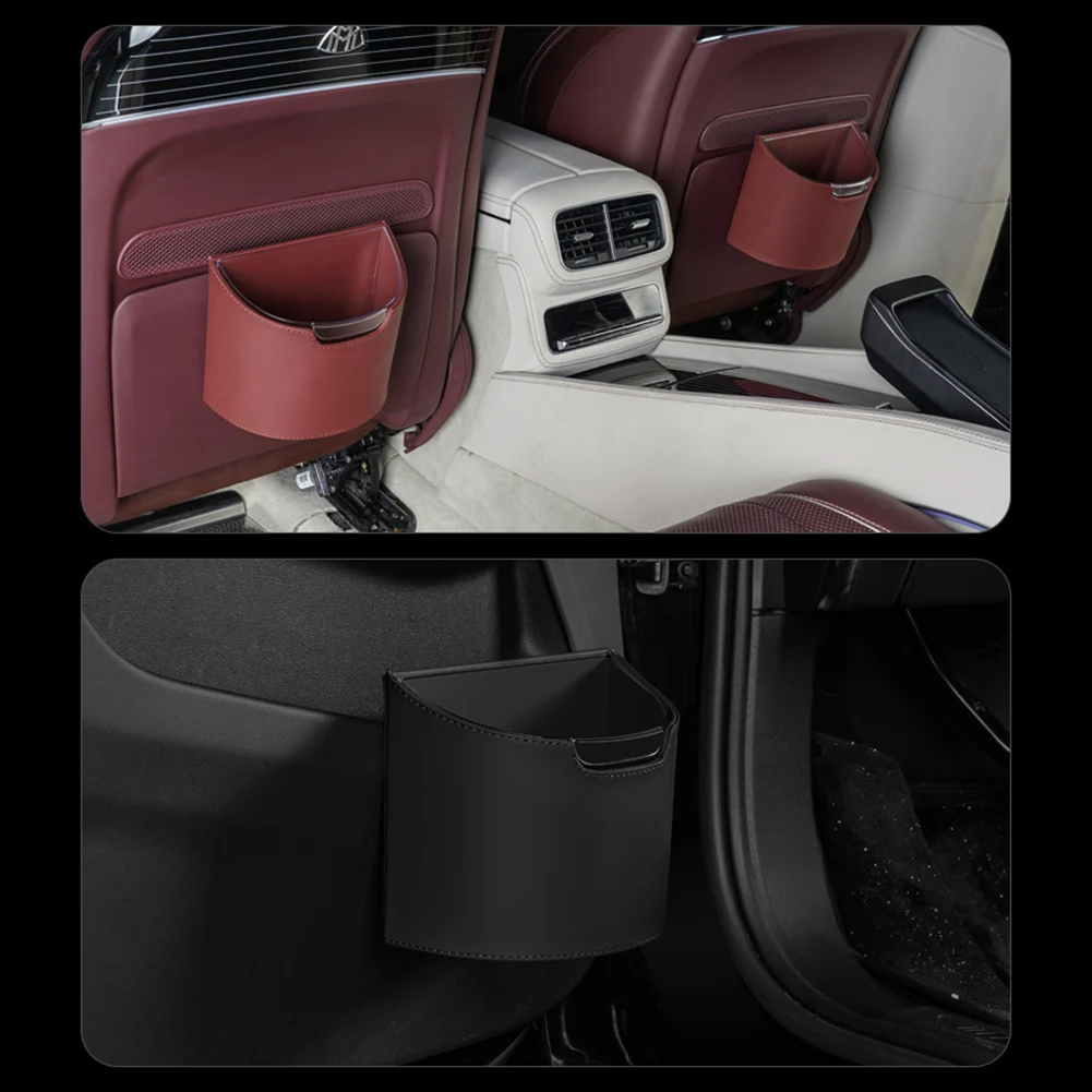 

For Car Use For Home Car Trash Can Compact Car Dustbin Solution Vehicle Organizer ABS Material Double-layer Design