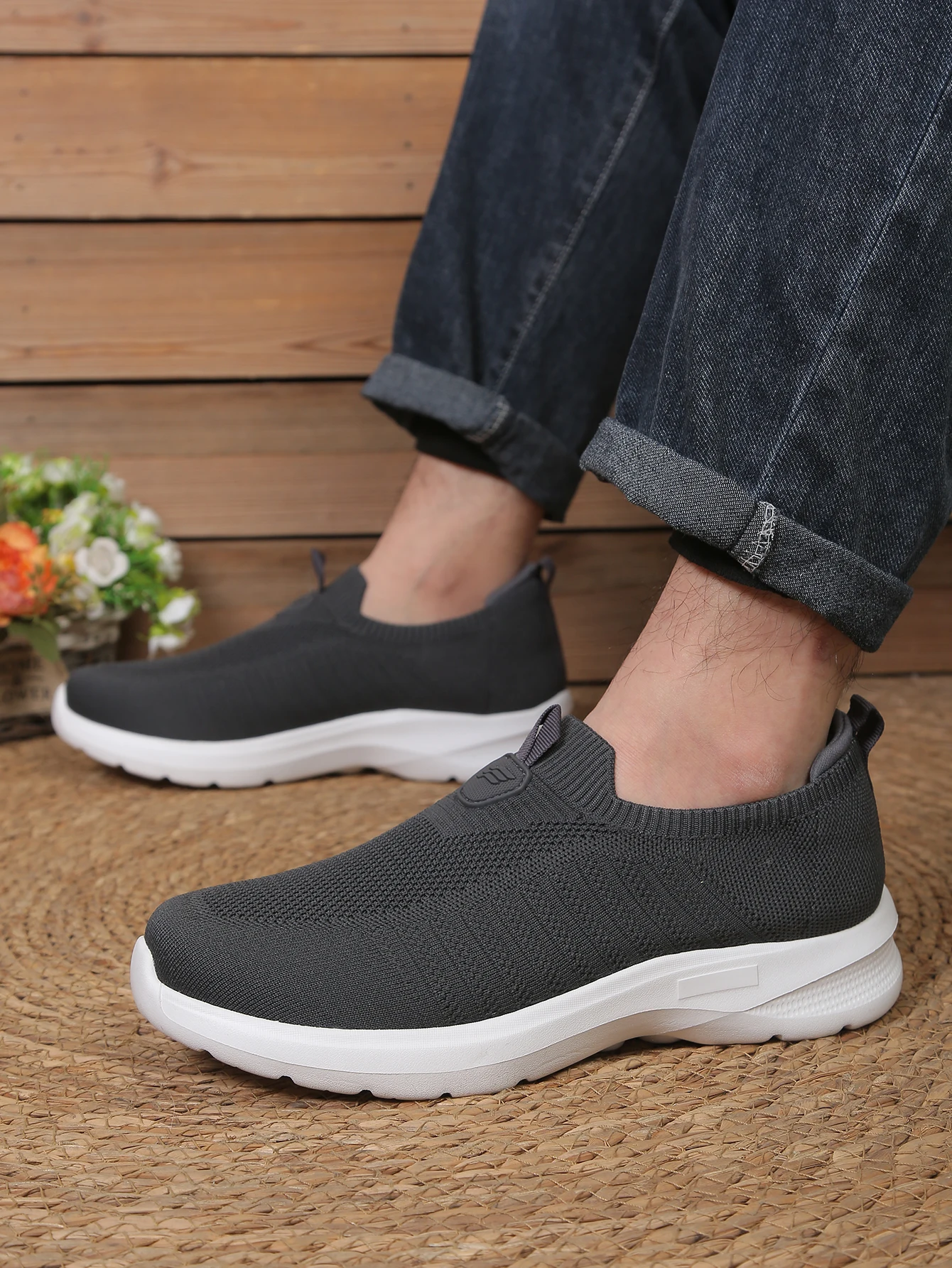 Herren Leichte Wanderschuhe Atmungsaktives Mesh-Obermaterial Gepolsterte Sohle Bequeme Freizeitschuhe für Männer – Detail 14