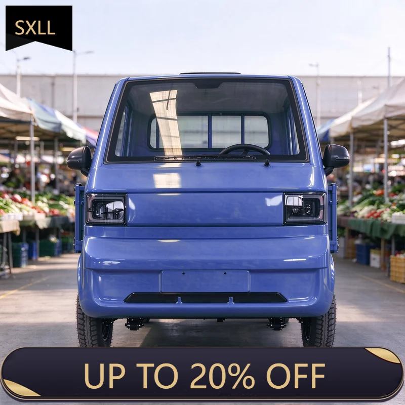 SXLL Construction Electric Freight Vehicle L7e EEC Dual Seat Cabin 12M Warranty Road Legal EU Cold Rolled Chassis Open Flat Carg
