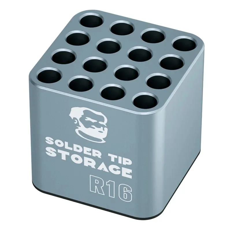 MECHANIC R16 16-Hole Soldering Iron Tips Storage Box for C115 C210 C245 T12 Heating Core Organizer Phone Repair Tool Holder