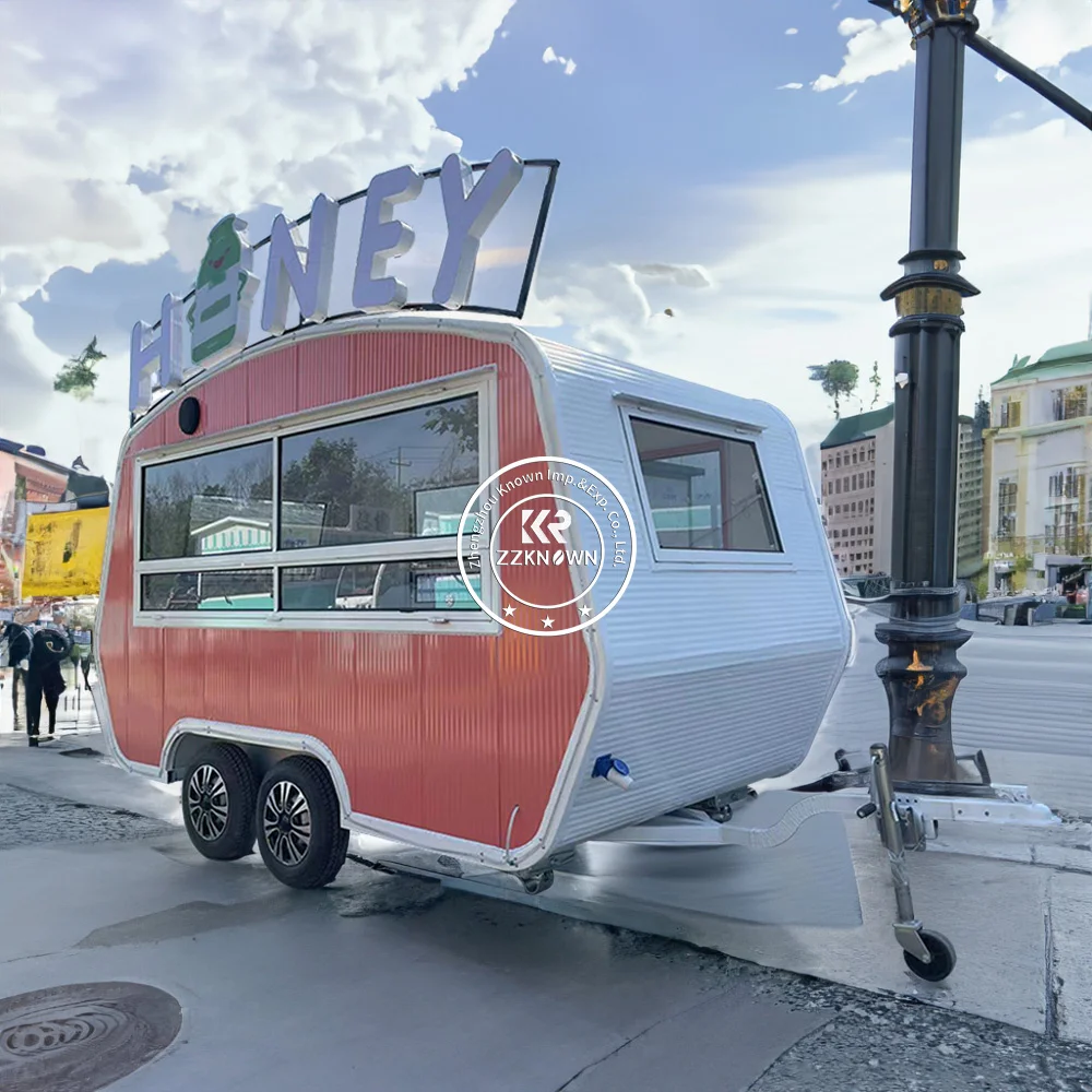 Mobile Küche Food Trailer voll ausgestattet USA Fast Coffee Trailer Food Truck Herstellung Street Food Cart Eis wagen Kiosk