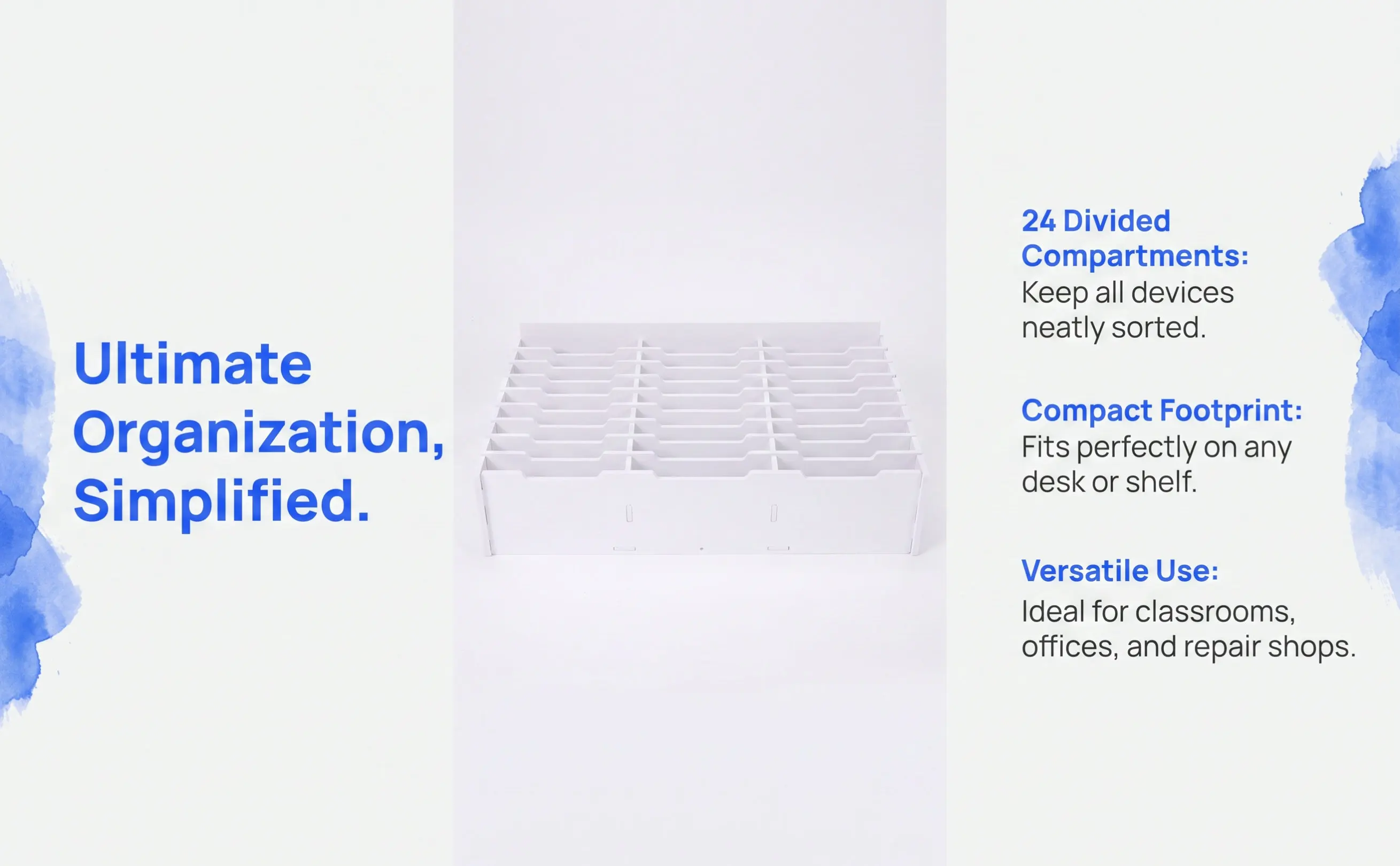 Desk Organizing Box Holder For Office Storage Education 24-Grid Desktop Mobile Phone Educational Institutions Offices