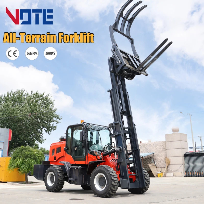 

Chinese factory New Terrain Forklift 4x4 Diesel Rough Terrain Forklift 3 ton 3.5 ton 5 ton off road forklift