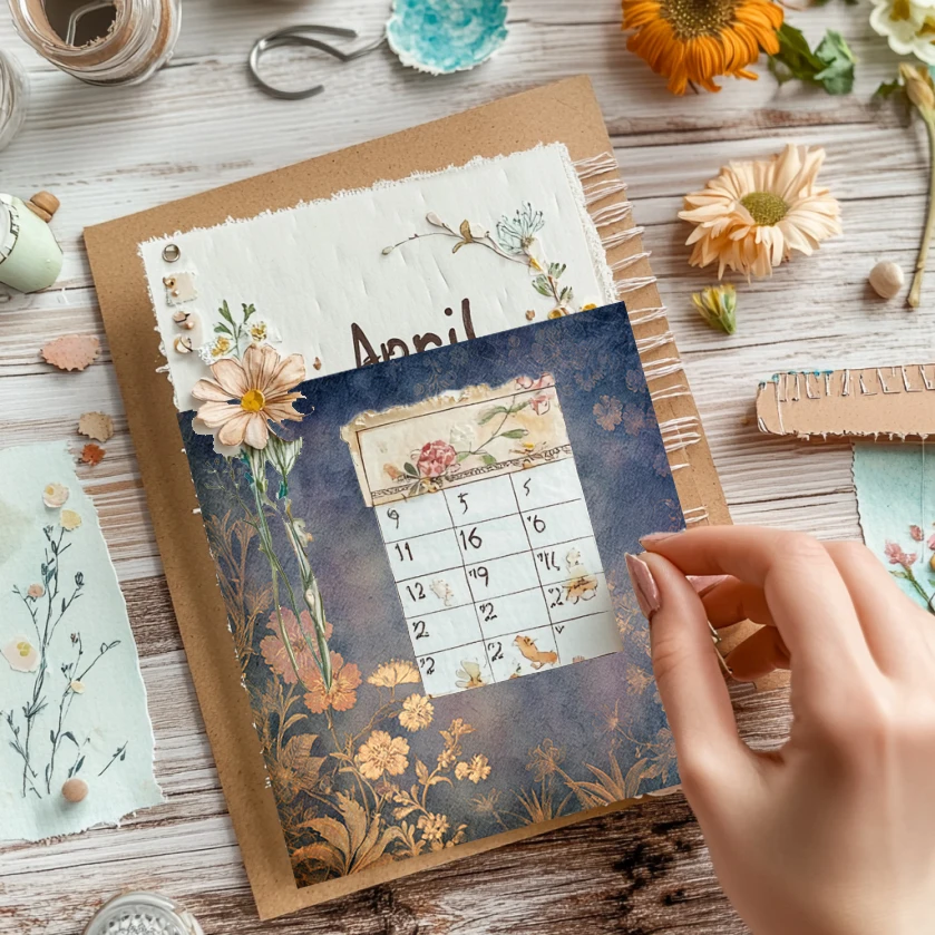 36 Sheets Scrapbooking Paper 6"x6": Hand-drawn Botanical Sketch Prints for Origami, Scrapbooking & Boho Crafts