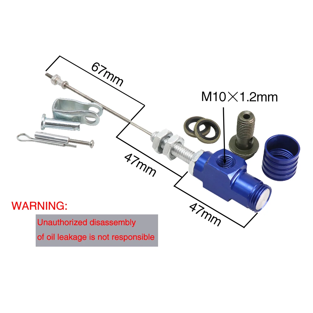 ZSDTRP Motorcycle Hydraulic Clutch Master Cylinder Rod Brake Pump M10x1.25mm For Yamaha/Honda/Suzuki