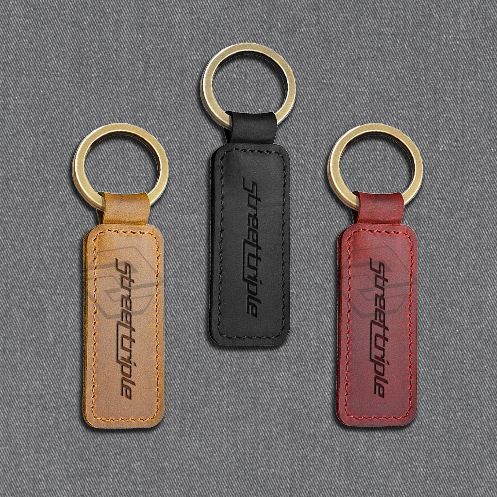 

For 3 Kaixuan Street 675 765 R RS Motorcycle Leather Keychain Keychain Pendant Accessories
