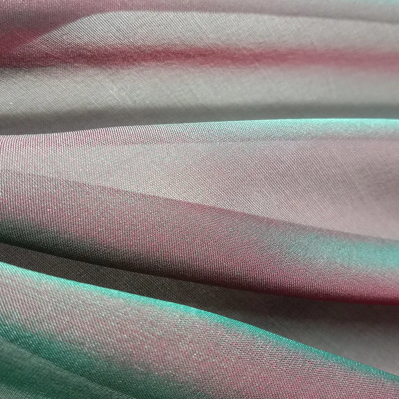 7Colors Available Discoloration Silk Chiffon Fabric For Summer Thin Dress Shirt, 8mm Thickness 140cm Width R227