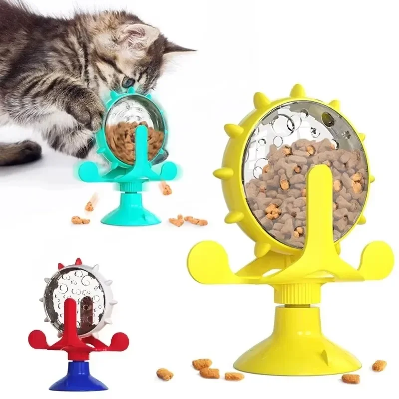 

Dog Cat Feeding Interactive Wheel Toys Pet Leaking Food Training Ball Slow Dog Feeder Funny Dog Wheel Pet Products