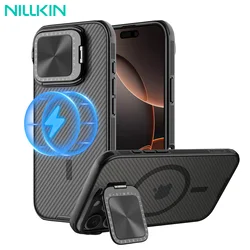 Nillkin For iPhone 16 Pro Max Magsafe Case CamShield Prop Lens Protection Transparent Magnetic Back Cover For iPhone 16 Pro Case