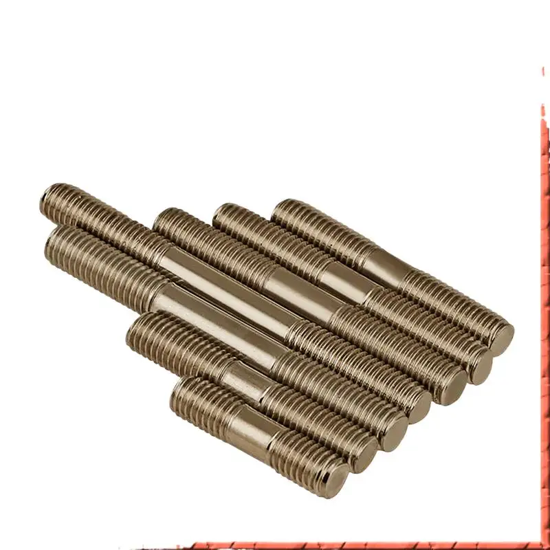 

10pcs/lot M12*60/80/100/120/150-200 Titanium Double End Stud Bolt Doublethread Double Thread Dowel Screw Ti Bolts GR2