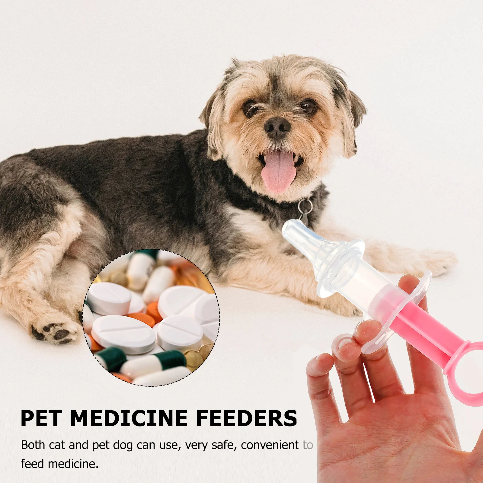 

Silica Gel Dog Medicine Feeder Easy to use Pet Dispenser Safe Durable Practical Small Animal Medication Tool for Puppy Cat