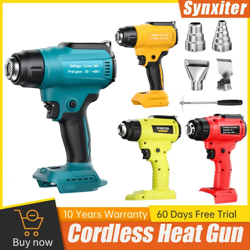 Cordless Heat Gun For Makita For DEWALT For Milwaukee For Bosch For Ryobi 18V Battery Hot Air Gun With Nozzles Power Tool