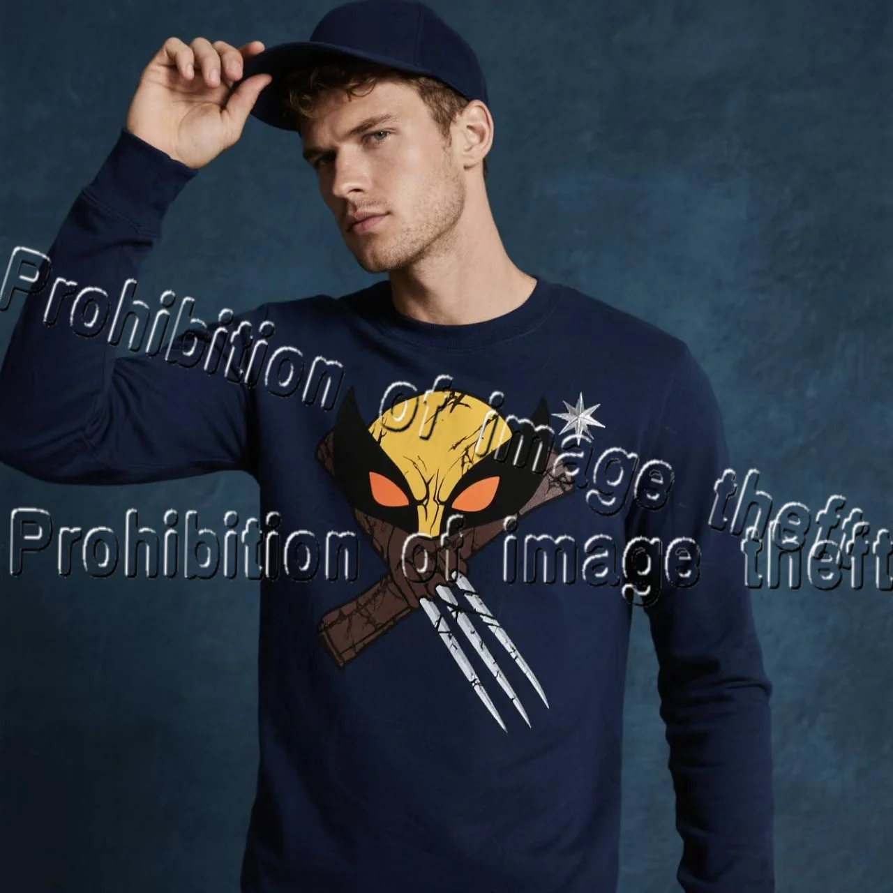 

Marvel Wolverine Print Multi-color Long Sleeved Top for Adults and Children, Fashionable Hoodie, Versatile for Autumn and Winter