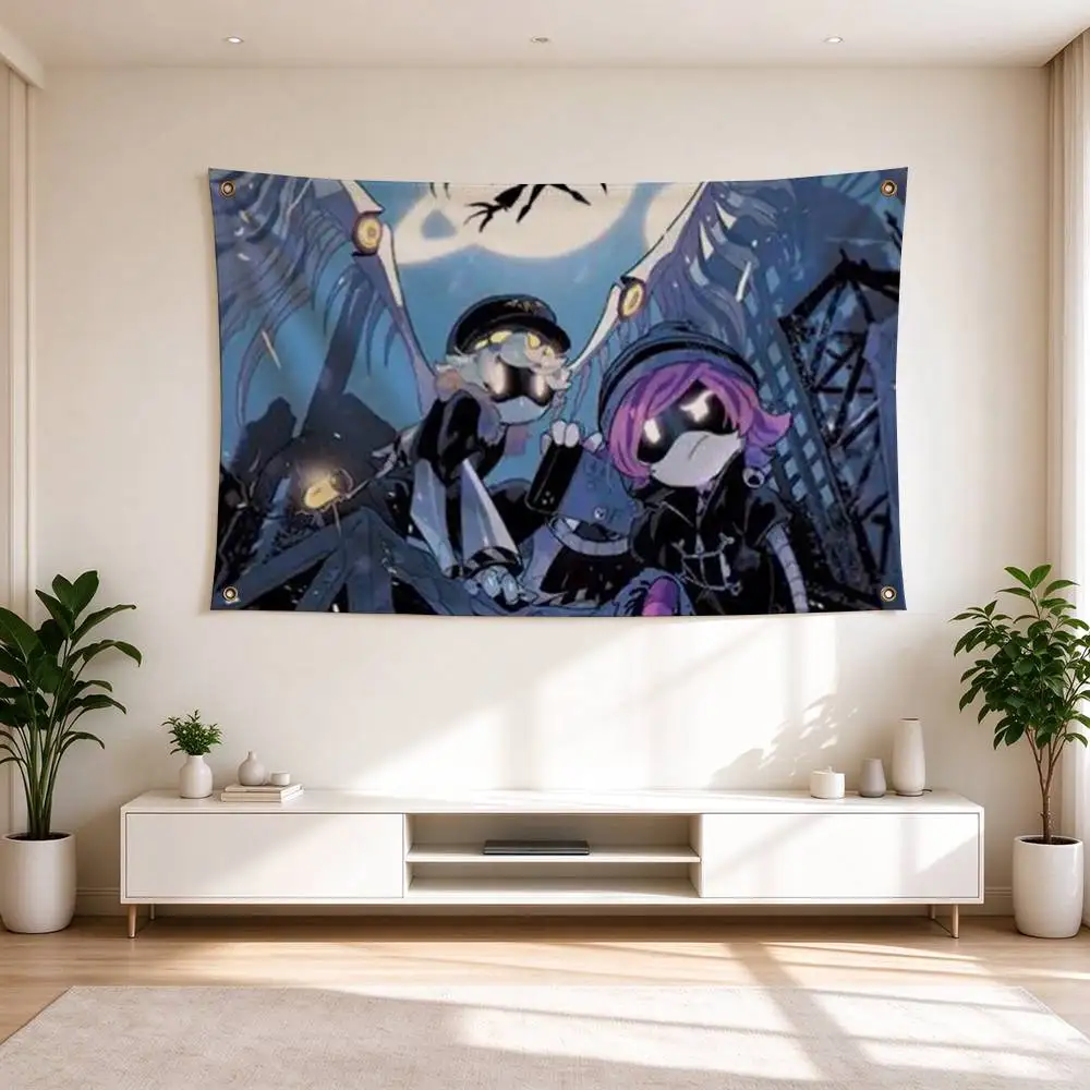 M-Murder Drones Animation  Flags Wall Hanging Tapestry Outdoor Garage Room Decorative flag Background Blanket