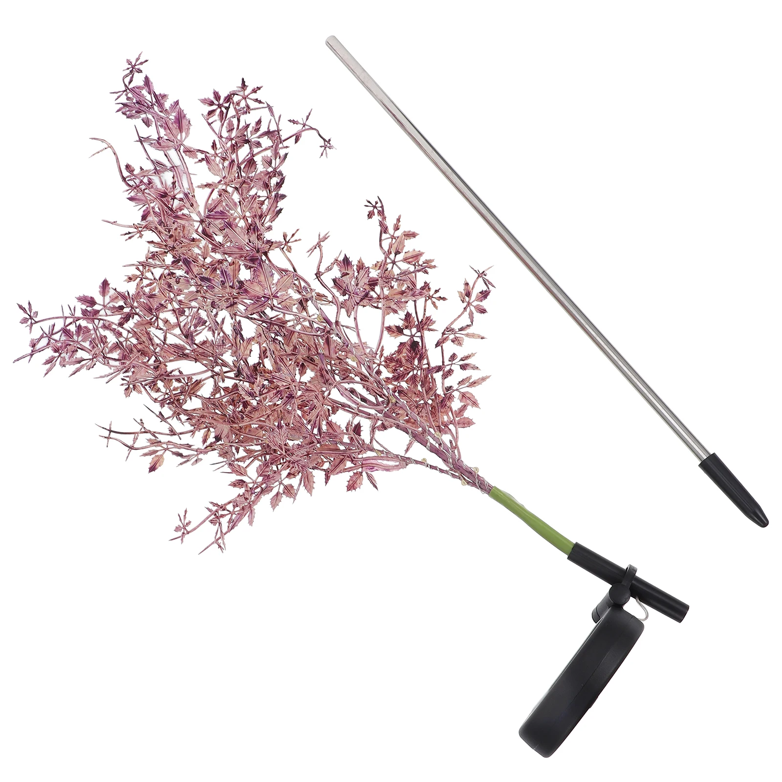 

1pc Solar Simulated Plant Lamp Waterproof Durable Garden Decorative Led Light Outdoor Yard Lawn Auto On Off Purple