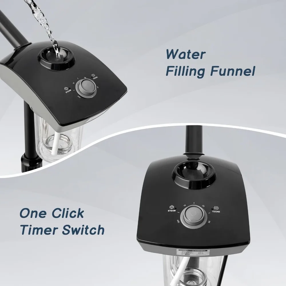 Nowy jonowy parownik do twarzy, mobilny z 4 kółkami, łatwy do przenoszenia do salonu.