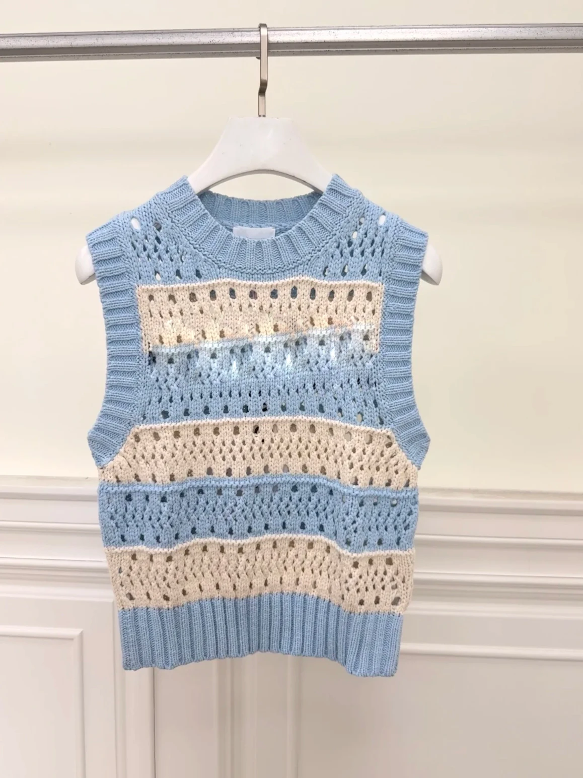 

HEIDD GAN2025 Новая осенняя коллекция: Модный вязаный жилет в стиле ретро с круглым вырезом, однотонный, для повседневной носки, женский жилет