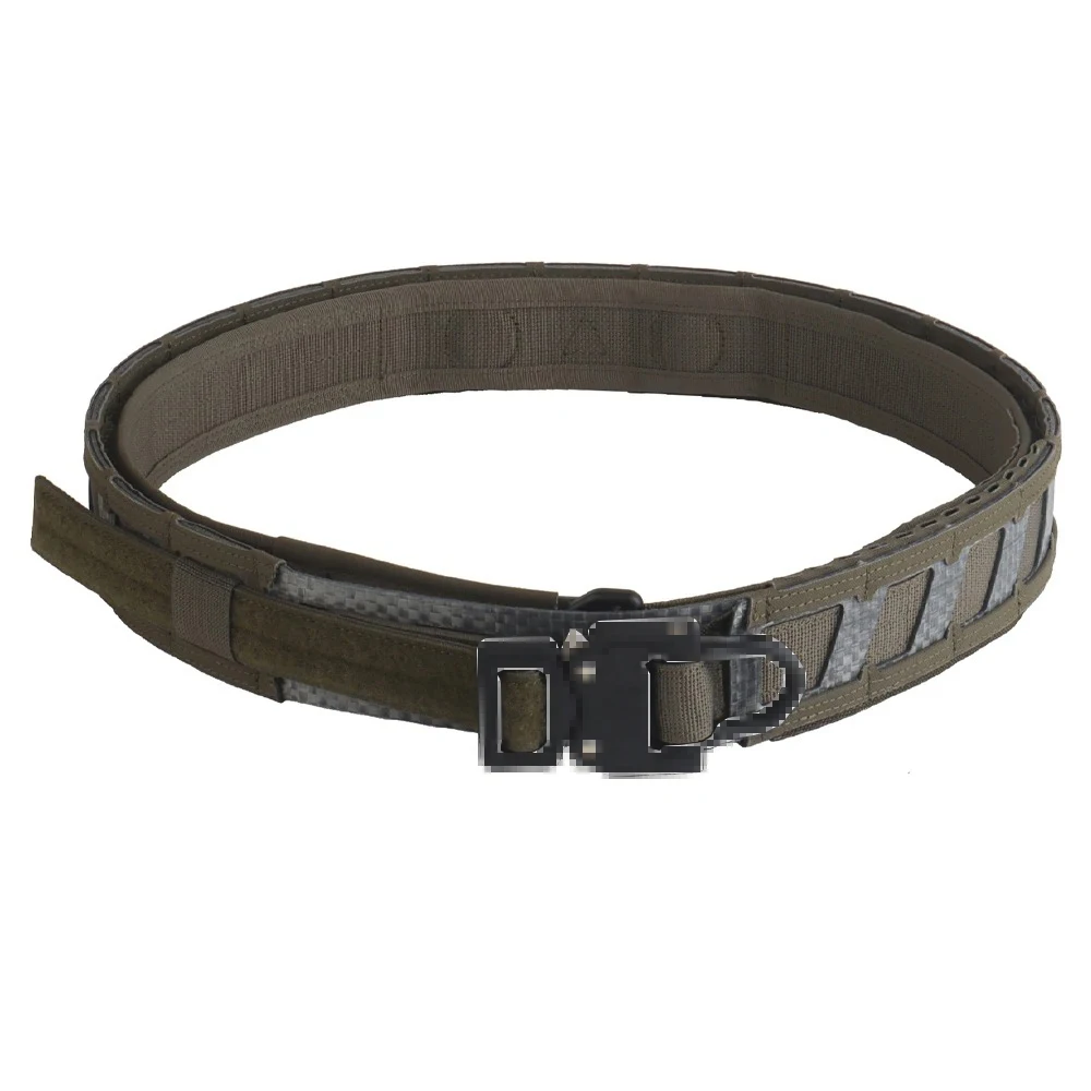 Ceinture de combat Airsoft style camouflage, pour la chasse en plein air, l'entraînement militaire, ceinture tactique, système MOLLE, ceinture magnétique, vert Ranger