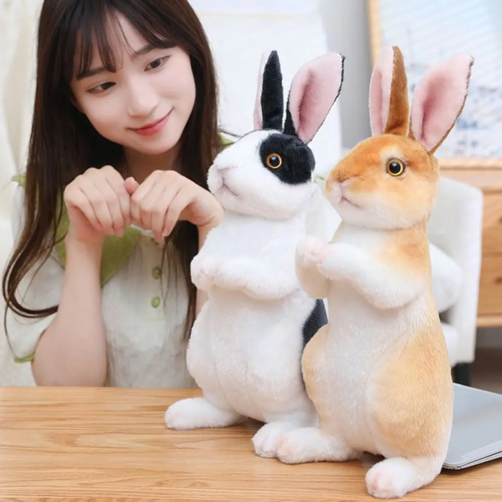 New Design For Kids Birthday Realistic Lifelike Animal Stuffed Doll Toys Simulation Long Ears Rabbit Rabbit Plush Toy