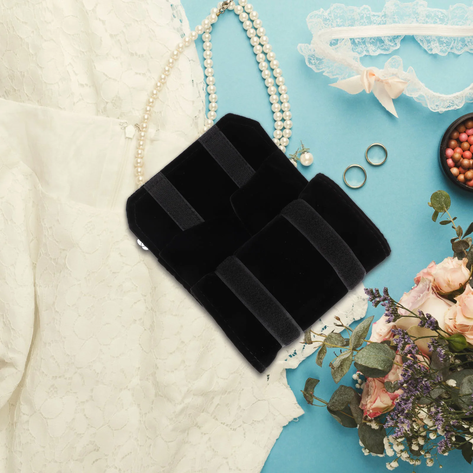 

Ring Storage Roll Bag Jewelry Foldable Portable Bags Case Pouch Earrings Travel