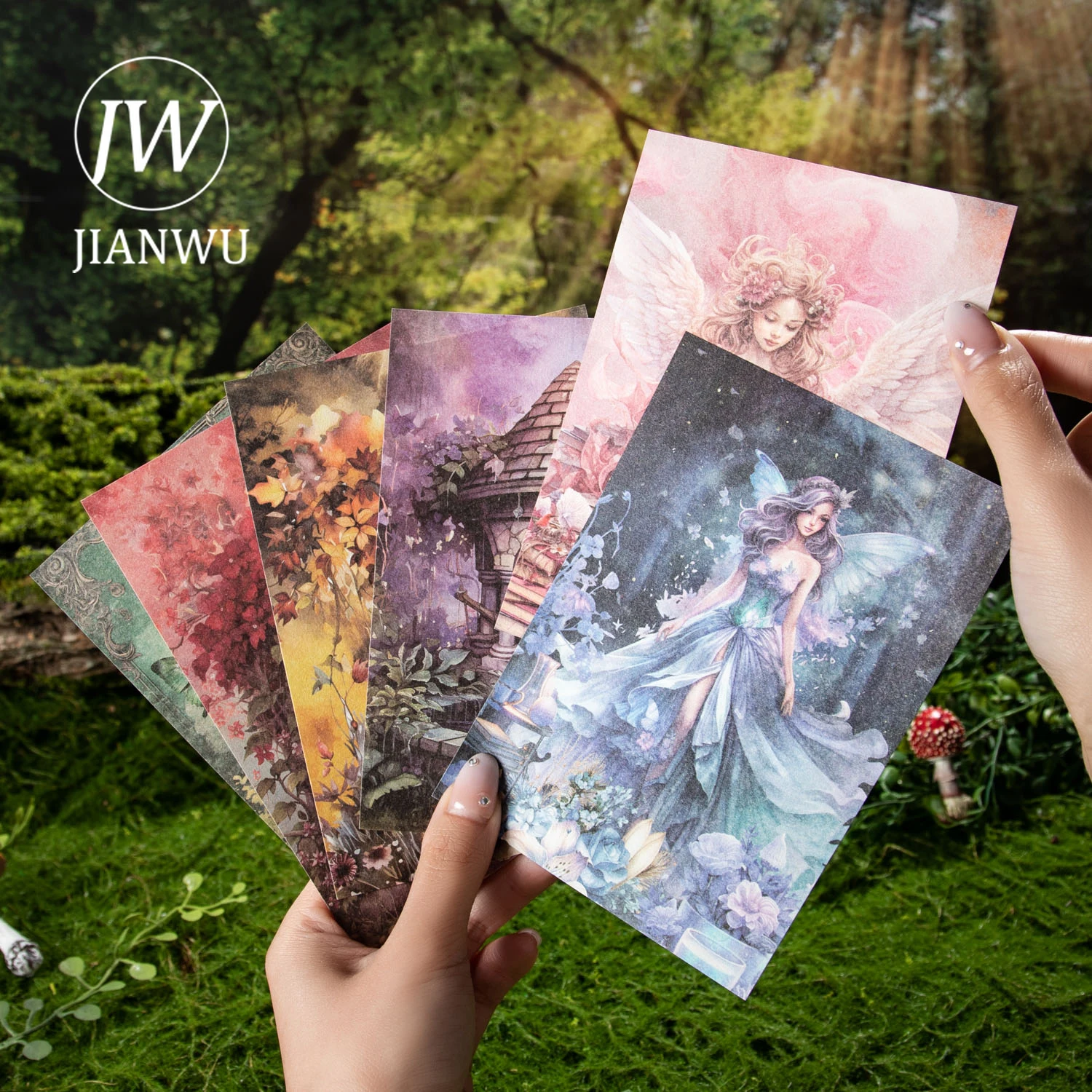 JIANWU 30Sheets Elven Forest Series Vintage Plant Collage Decor Material Paper Creative DIY Junk Journal Scrapbooking Stationery