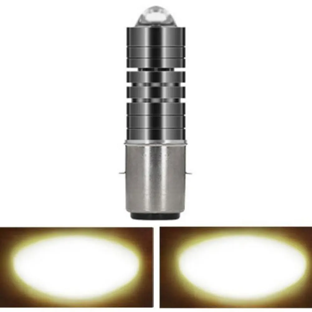 مصباح أمامي LED بتصميم بصري محسّن H4P15DBA20D مثالي للدراجات النارية والمركبات الكهربائية 12 وات طاقة 0 8A تيار