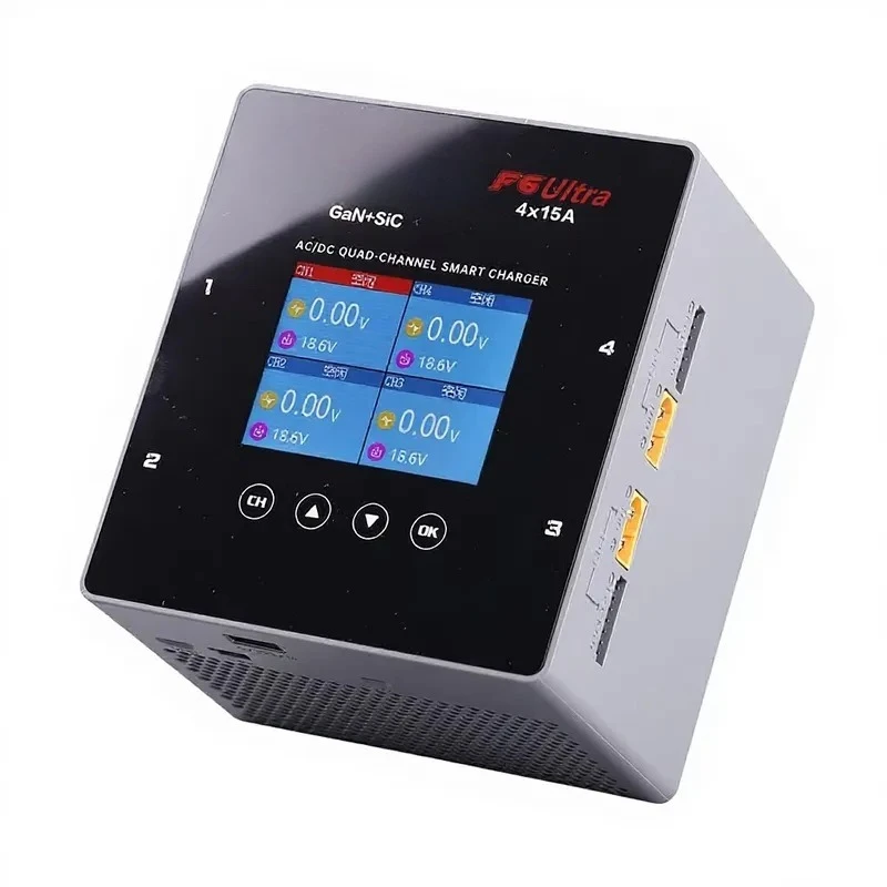 Hot Sale F6 Ultra Dual-mode 4-channel Intelligent Balanced Charger with Power Supply 1000W High Power