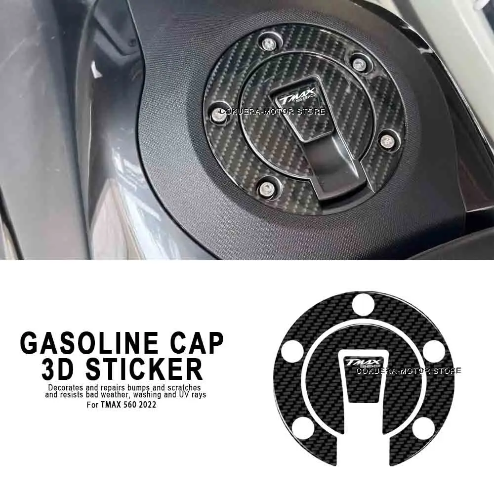 

For YAMAHA TMAX 560 Tmax 560 2022 Motorcycle Accessories Gasoline Cap Sticker 3D Epoxy Resin Fuel Tank Protection Sticker