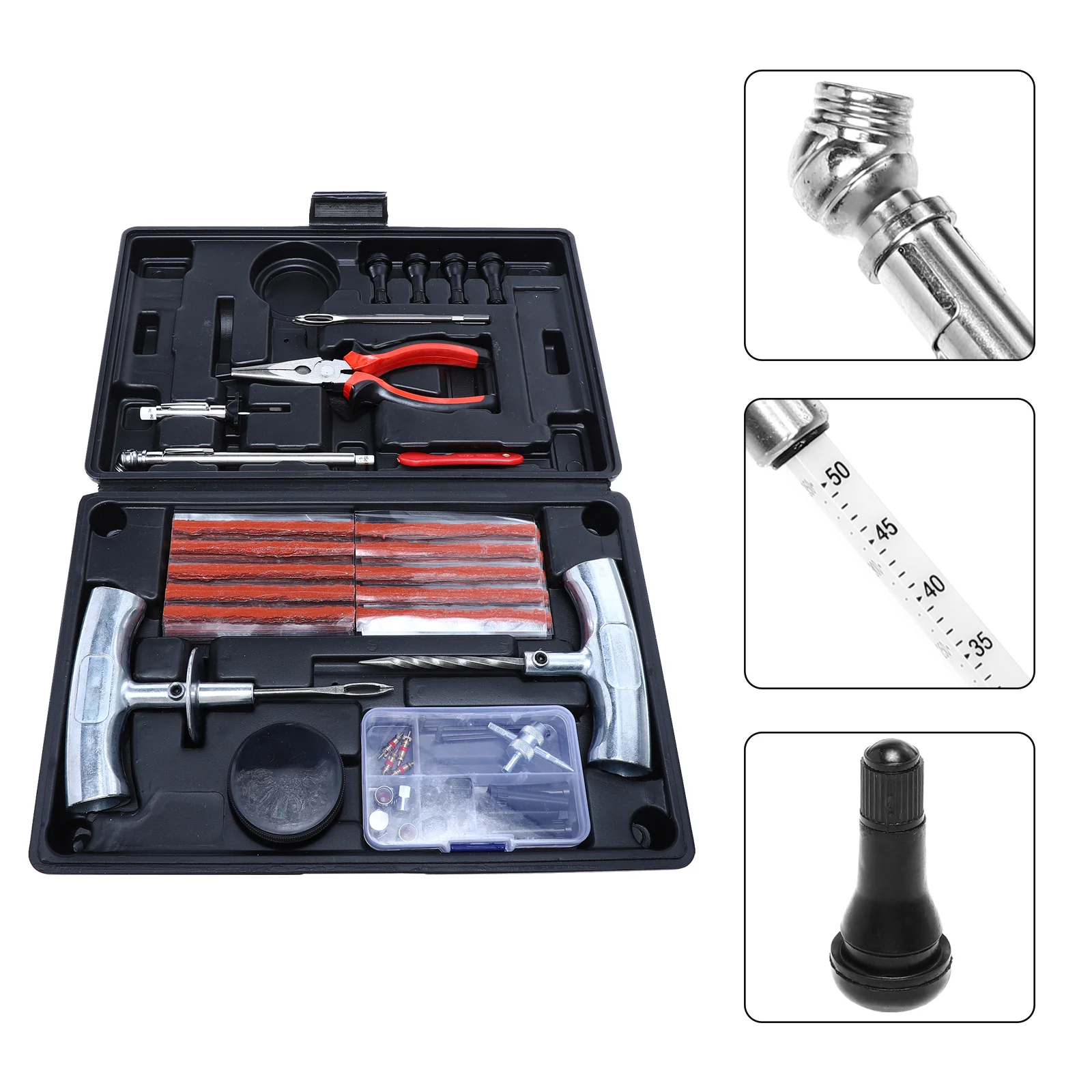 

67 Pcs Motorcycle Tire Repair Kit Car Tires Puncture Zinc Alloy Shine Auto Tool