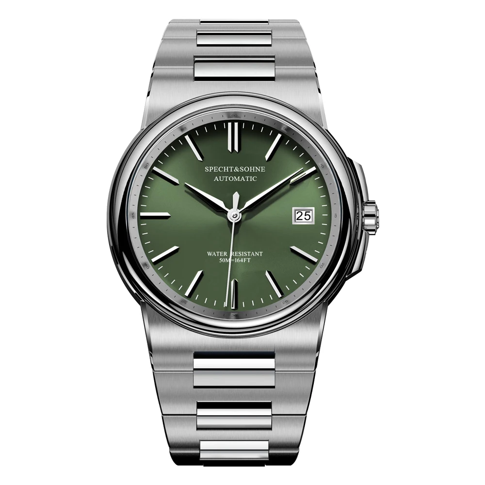 specht&sohne Neue hochwertige specht & sohne uhr 38mm automatische mechanische uhren saphirglas edelstahl reloj hombre wasserdicht 4