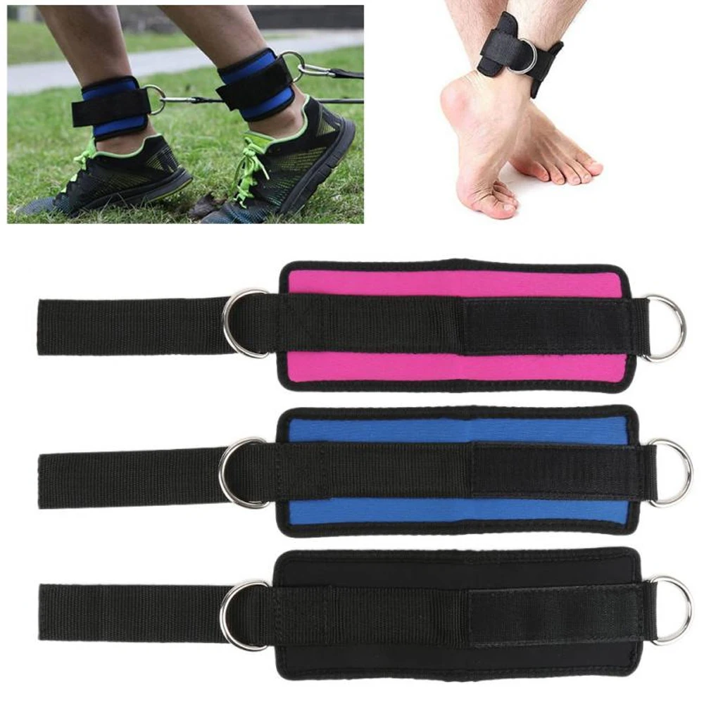 1Pair Ankle Weights Straps Leg Strength Training Weight Bearing Power Strap Foot Ring Fitness Leg Extensions Curls Hip Abductors