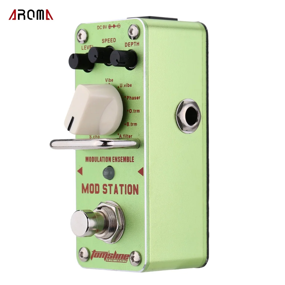 

AROMA AMS-3 Mod Station Модуляция Ансамбль Педаль эффектов для электрогитары Мини-одиночный эффект с гитарной педалью True Bypass