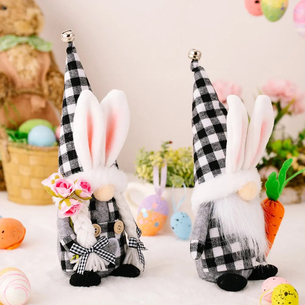 

Easter Gnome Decoration Exquisite Craft Rabbit Gnome Unique Home Scene Layout Adornment Easter Gnomes Dwarf Decoration