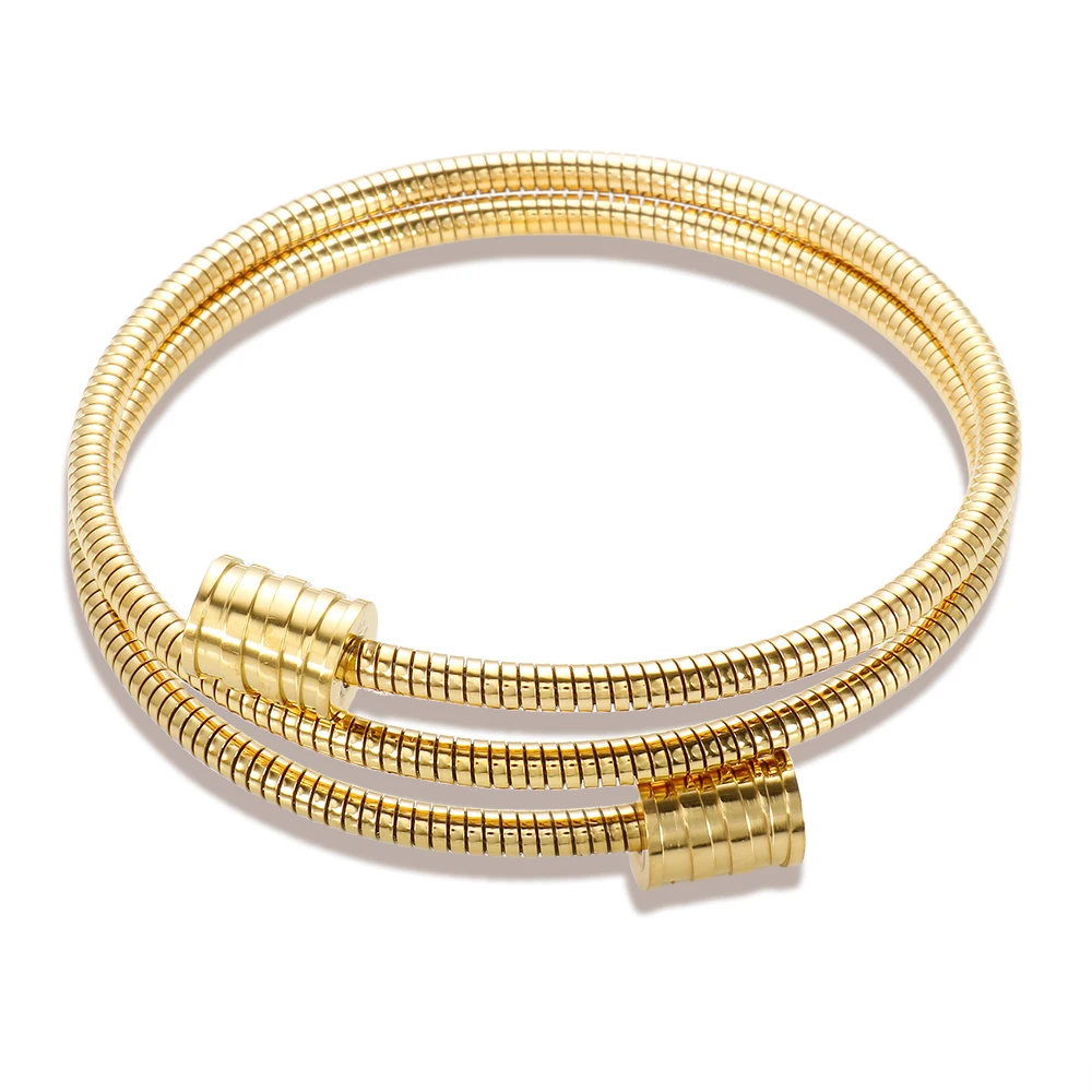 Stahlkabel-Draht, verstellbares Armband, Armreif für Männer und Frauen, goldfarben, Edelstahl-Armbänder, religiöser wasserdichter Schmuck 2023