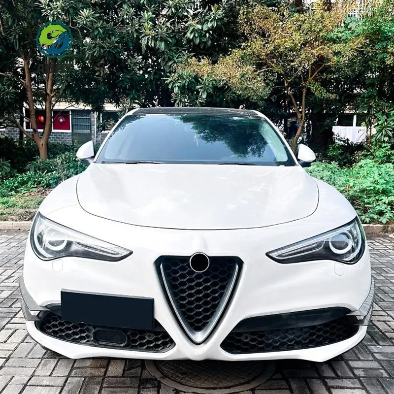 

ABHY-Car Front Bumper Spoiler Splitter Cover Side Lip Splitter Trim For Alfa Romeo Stelvio 2017+