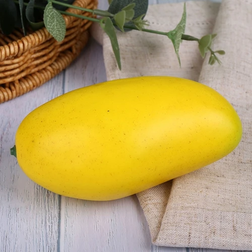 SZWA 6Pcs 망고 Decors 세트 인공 과일 현실적인 망고 복제본 요리 디스플레이 및 인테리어 디자인 악센트 