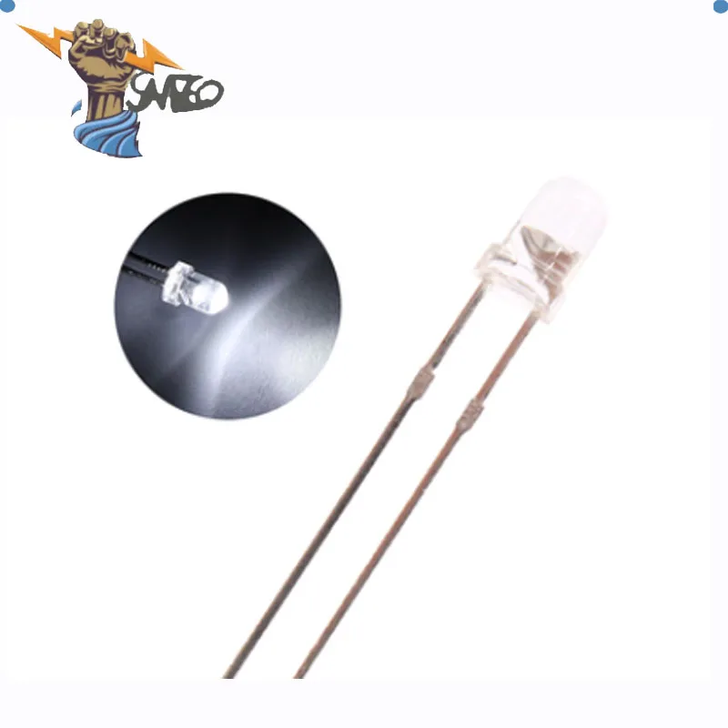 3mm LED Diode Kit Ultra Bright Warm White Red Green Blue UV Purple Yellow Orange Pink Clear Diffused Lens F3 Emitting Assortment